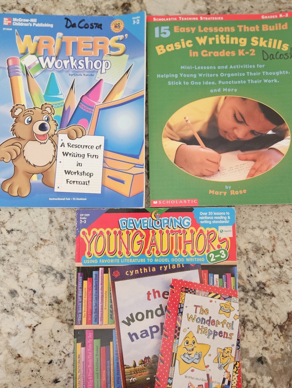 Writers' Workshop Teaching Workbooks Authors Lessons Grades 1,2,3 Homeschool